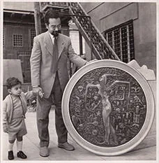 Gamal El-Sagini with a large round relief